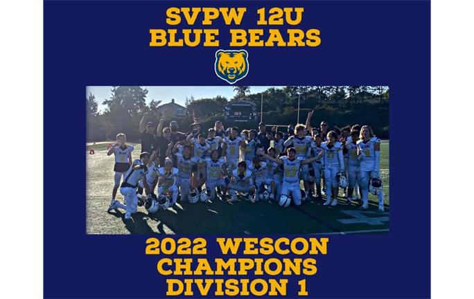 12U Blue Bears Regional Champions!