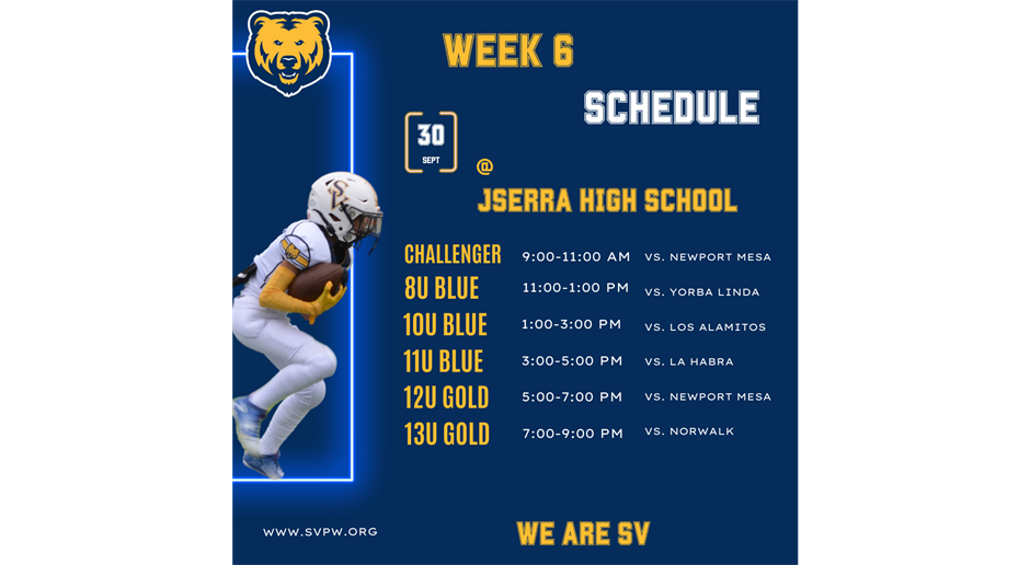 WEEK 6 HOME GAMES